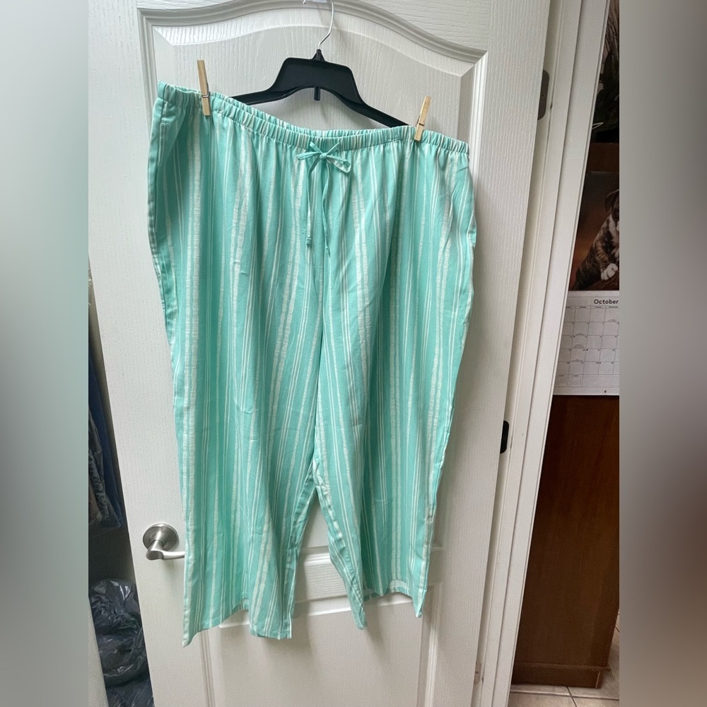 Sonoma Mint Green Striped Pajama Pants - Picture 3 of 9